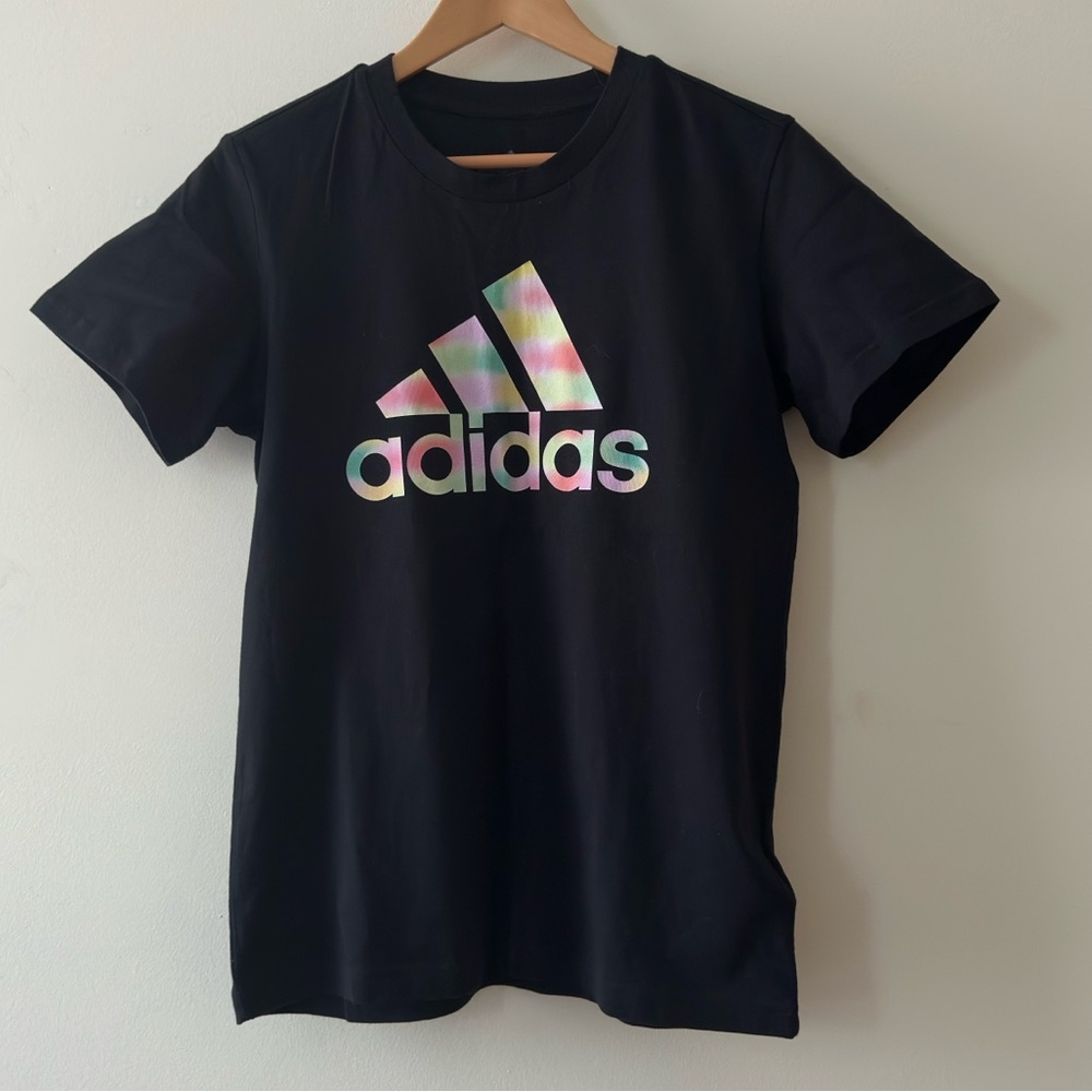 Adidas || Woman’s Amplifier Tee T Shirt Black White Size size Medium